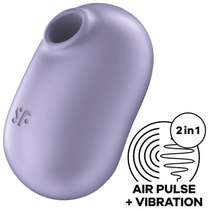 SATISFYER - PRO TO GO 2 DOPPELTER LUFTPULSSTIMULATOR &amp; VIBRATOR VIOLETT