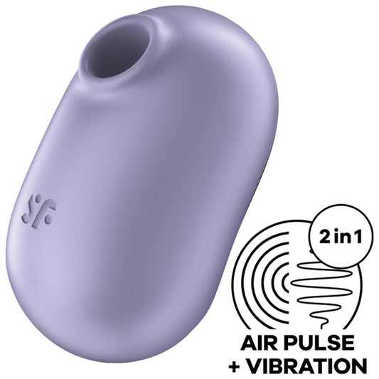 SATISFYER - PRO TO GO 2 DOPPELTER LUFTPULSSTIMULATOR &amp; VIBRATOR VIOLETT