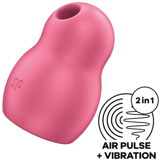 SATISFYER - PRO TO GO 1 DOPPELTER LUFTPULSSTIMULATOR &amp; VIBRATOR ROT