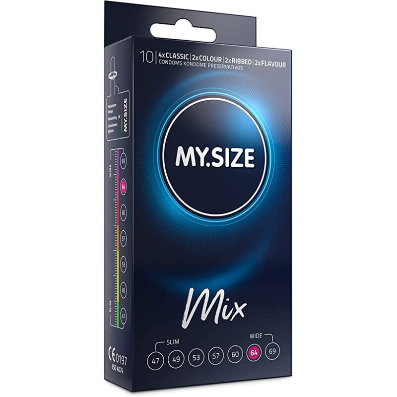 MEINE GRÖSSE - MIX-KONDOME 64 MM 10 EINHEITEN