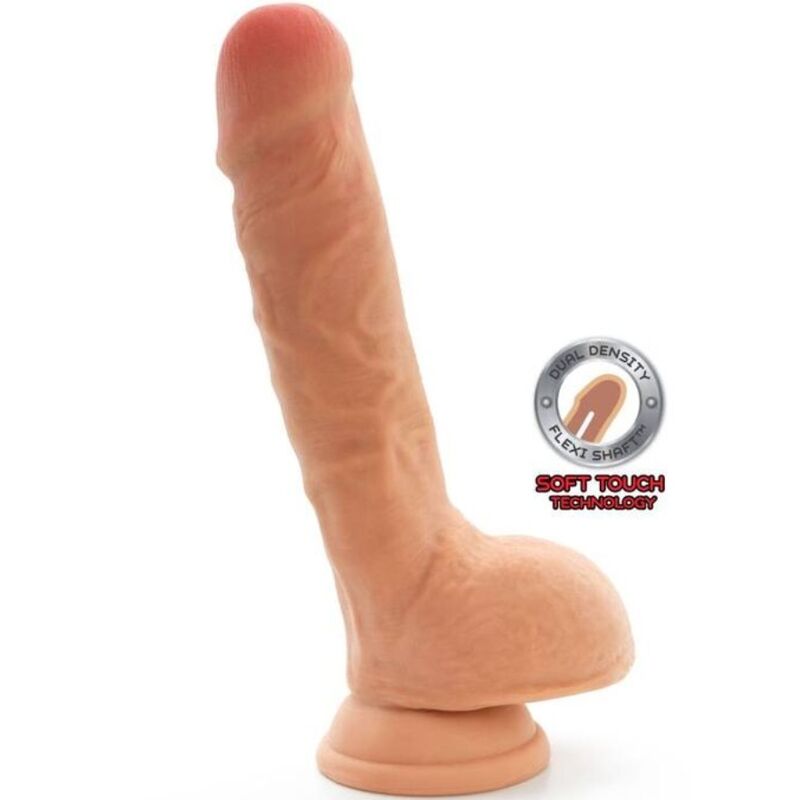 GET REAL - DUAL DENSITY DILDO 25,5 CM BÄLLE HAUT