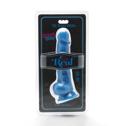 GET REAL - HAPPY DICKS 19 CM MIT EIERN BLAU