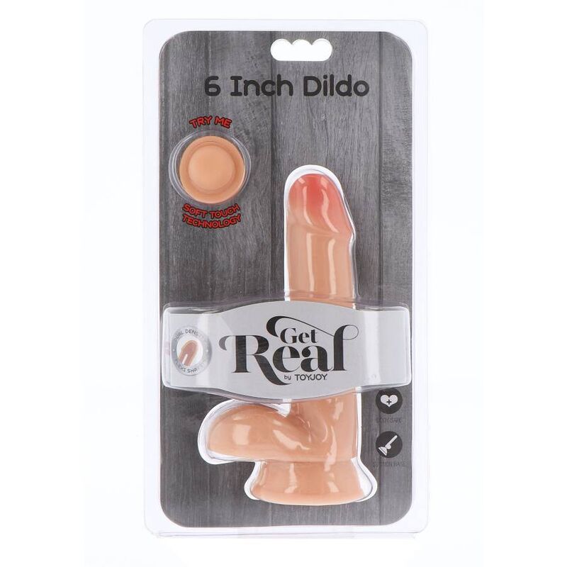 GET REAL - DUAL DENSITY DILDO 17 CM BÄLLE HAUT
