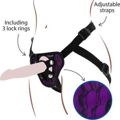 GET REAL - STRAP-ON-SPITZENHARNESS LILA