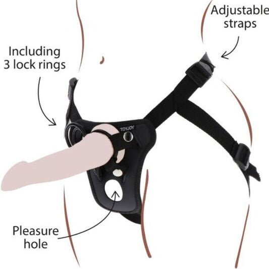 GET REAL - STRAP-ON PLEASURE HARNESS SCHWARZ