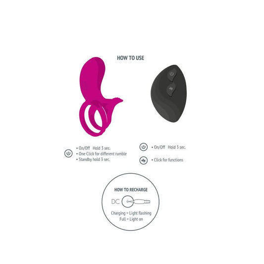 XOCOON - PAARSTIMULATORRING FUCHSIA