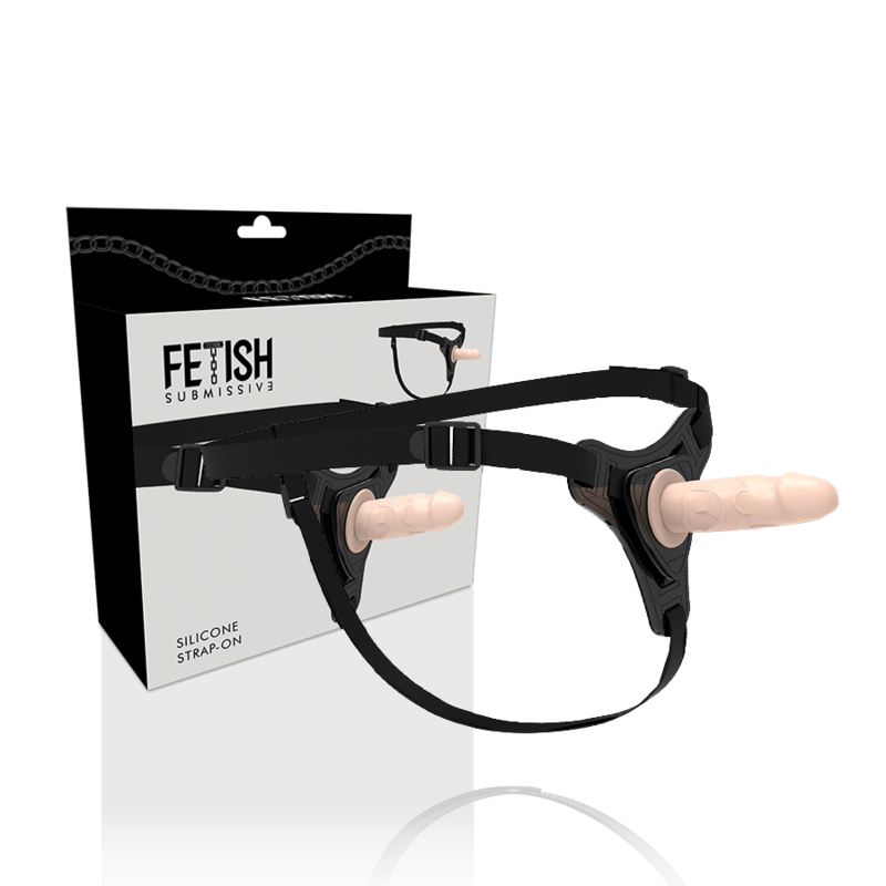 FETISCH DEVOT-HARNESS - FLEISCH REALISTISCHES SILIKON 12,5 CM