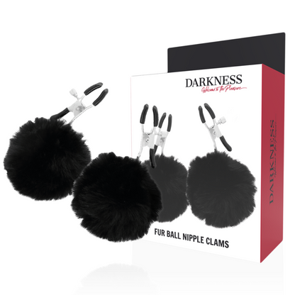 DARKNESS - NIPPELKLAMMER MIT POM POMS 1