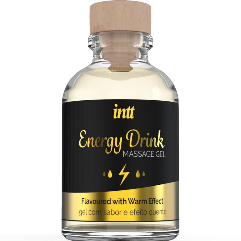 INTT MASSAGE &amp; ORAL SEX - MASSAGEGEL MIT AROMATISIERTEM ENERGY CA DRINK UND WÄRMEEFFEKT