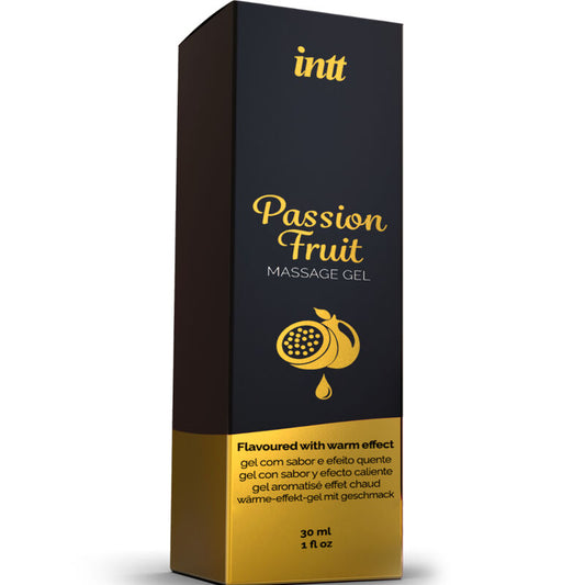 INTT MASSAGE &amp; ORAL SEX - MASSAGEGEL MIT PASSIONSFRUCHTGESCHMACK UND WÄRMEEFFEKT