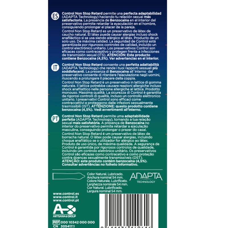 CONTROL - NON STOP RETARD KONDOME 12 EINHEITEN
