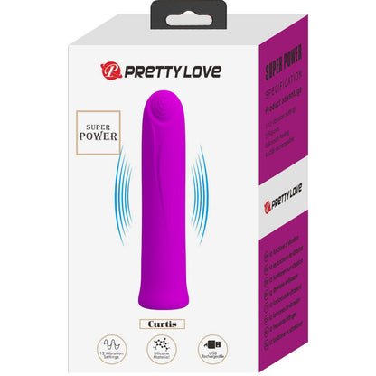 PRETTY LOVE - CURTIS MINI SUPER POWER VIBRATOR 12 VIOLETT SILIKONVIBRATIONEN