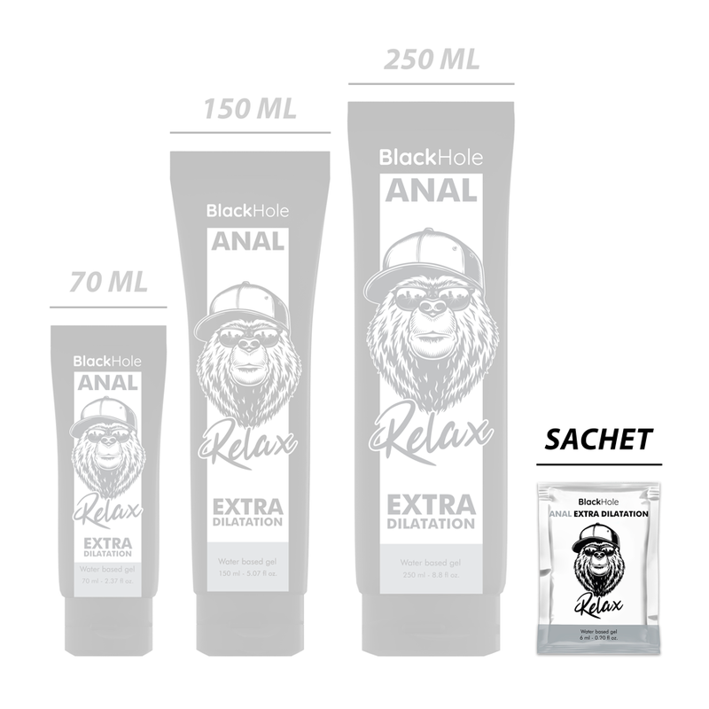 BLACK HOLE - GEL AUF WASSERBASIS EXTRA DILATATION 6 ML EINZELDOSIERUNG