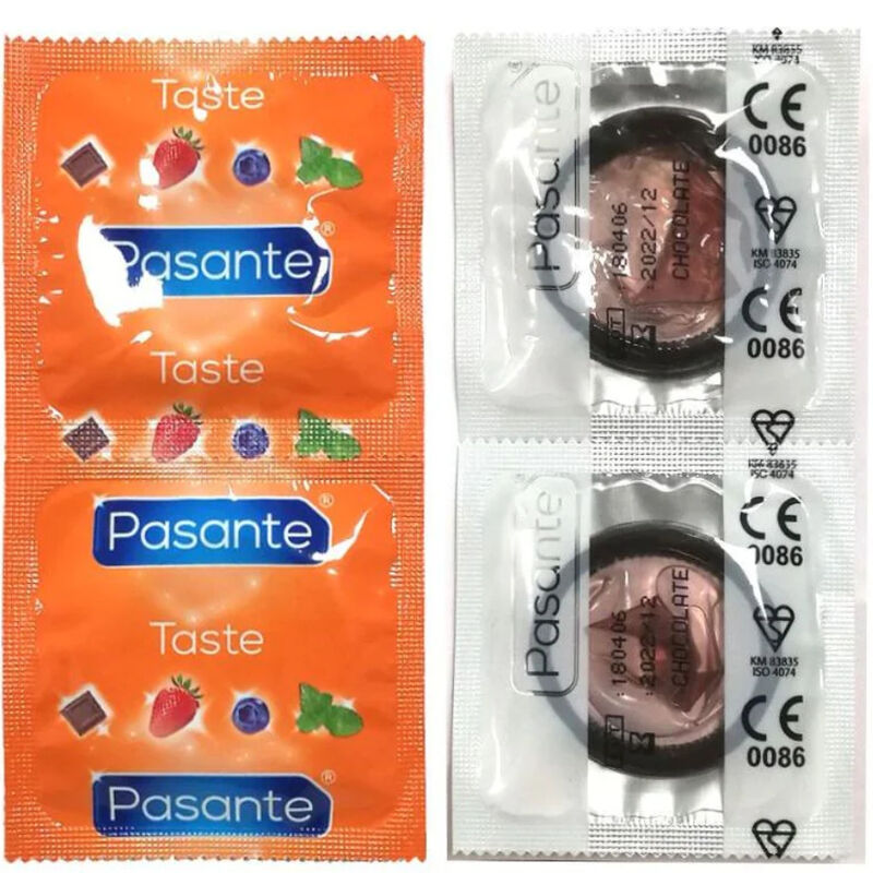 PASANTE - Kondome Geschmack Schokolade Versuchung Tasche 144 Einheiten