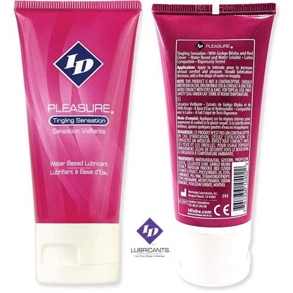 ID PLEASURE - Gleitmittel auf Wasserbasis mit prickelnder Sensation, Reisetube, 60 ml