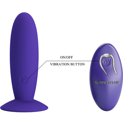 PRETTY LOVE - YOUTH PLUG ANALVIBRATOR FERNBEDIENUNG VIOLETT