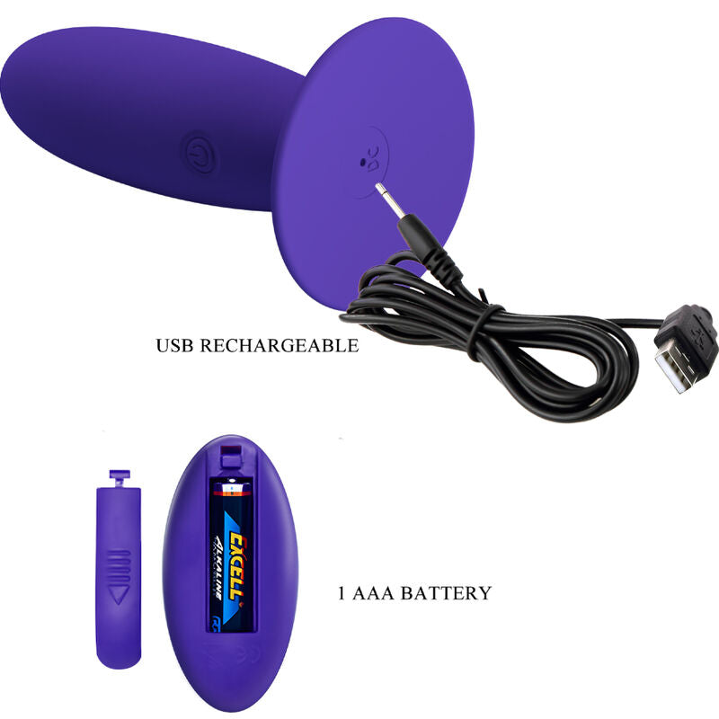PRETTY LOVE - YOUTH PLUG ANALVIBRATOR FERNBEDIENUNG VIOLETT