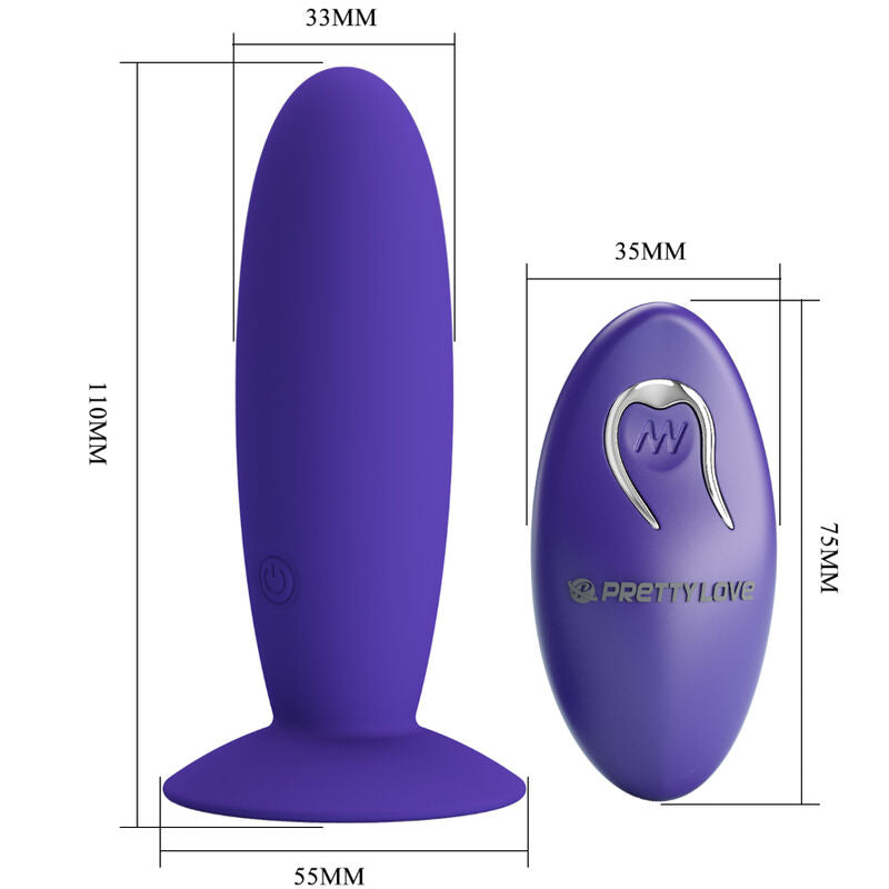 PRETTY LOVE - YOUTH PLUG ANALVIBRATOR FERNBEDIENUNG VIOLETT