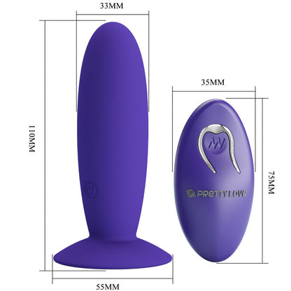 PRETTY LOVE - YOUTH PLUG ANALVIBRATOR FERNBEDIENUNG VIOLETT