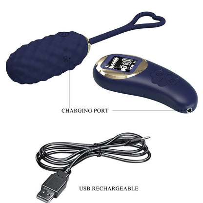 PRETTY LOVE - VIVIAN BLUE VIBRIERENDES EI MIT FERNBEDIENUNG