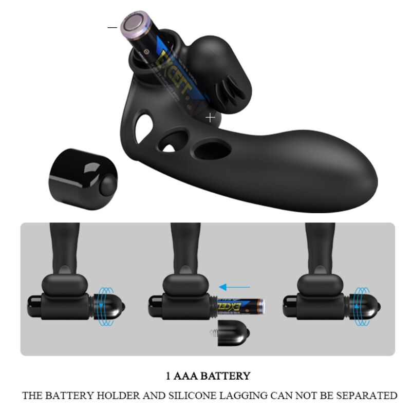 PRETTY LOVE - ORLANDO SCHWARZE VIBRATOR-FINGERABDECKUNG