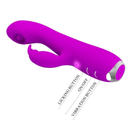 PRETTY LOVE - RACHEL WIEDERAUFLADBARER VIBRATOR MIT LILA SAUGNAPF