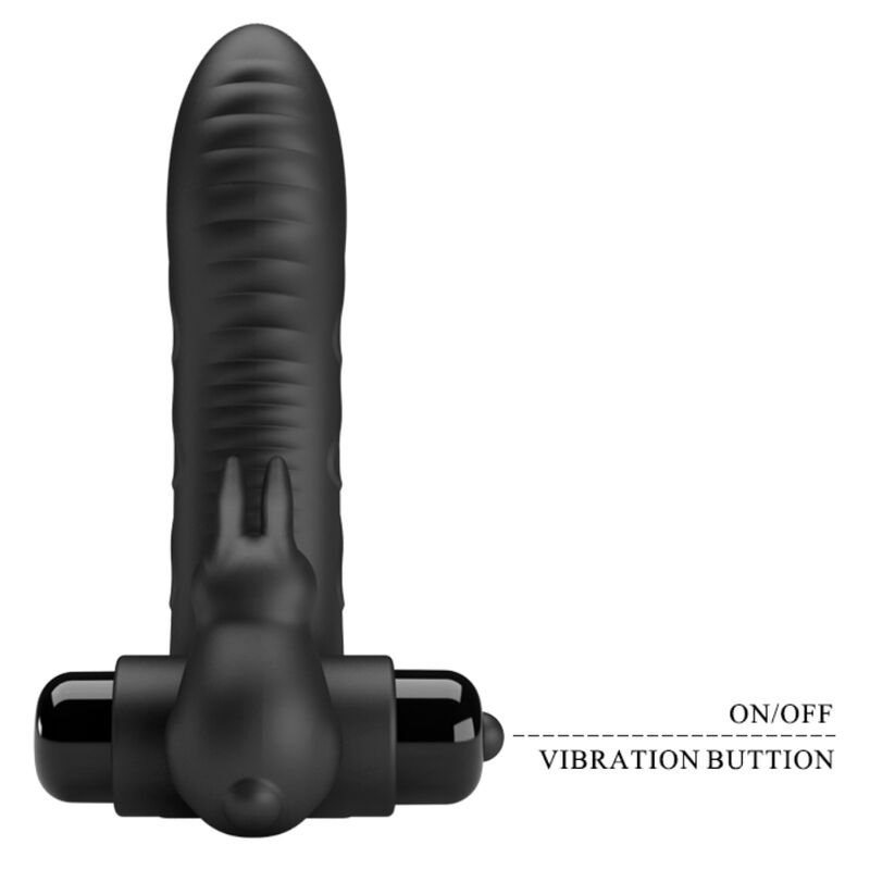 PRETTY LOVE - VANCE SCHWARZE KANINCHENVIBRATOR-FINGERABDECKUNG