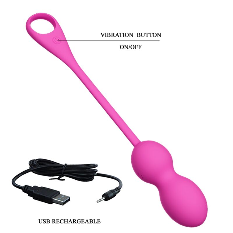 PRETTY LOVE - ELVIRA PINK WIEDERAUFLADBARE VIBRIERENDE KUGELN