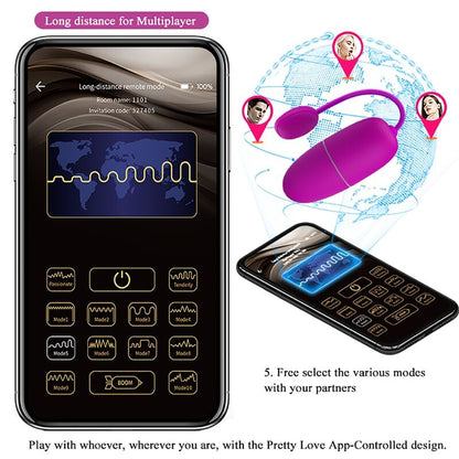 PRETTY LOVE - NYMPH VIBRIERENDES EI APP-GESTEUERT LILA