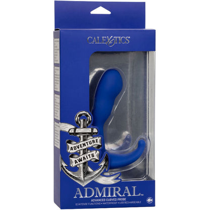 CALEXOTICS - ADMIRAL GEBOGENER ANALSTIMULATOR &amp; VIBRATOR BLAU