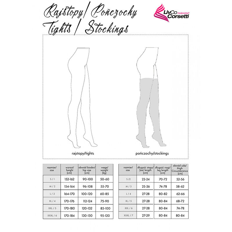 LIVCO CORSETTI FASHION - MONIKONI XG054 STRÜMPFE SCHWARZ EINHEITSGRÖSSE