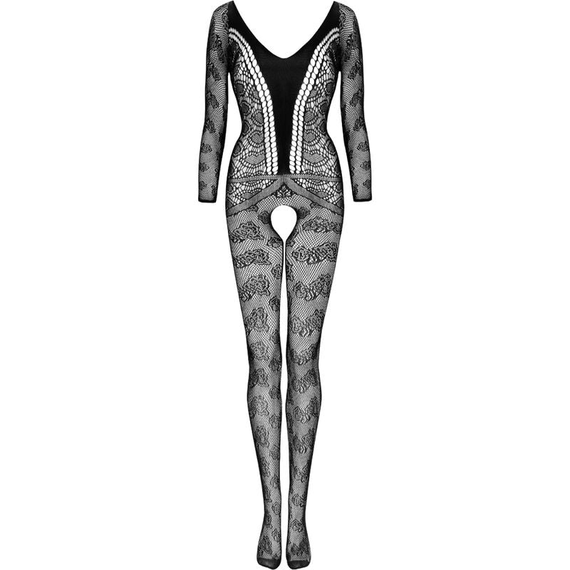 LIVCO CORSETTI FASHION - CORDILL LC 17358 BODYSTOCKING IM SCHRITTFREIEN SCHWARZ EINE GRÖSSE