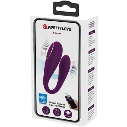 PRETTY LOVE - AUGUST REMOTE GLOBAL DOPPEL-VERGNÜGEN-VIBRATOR