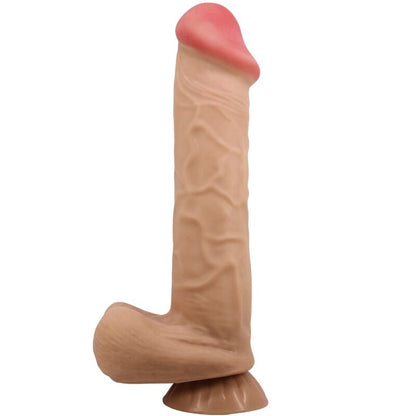 PRETTY LOVE - SLIDING SKIN SERIES REALISTISCHER DILDO MIT GLEITHAUT-SAUGNÄPFEN, HAUTFLEISCH, 26 CM