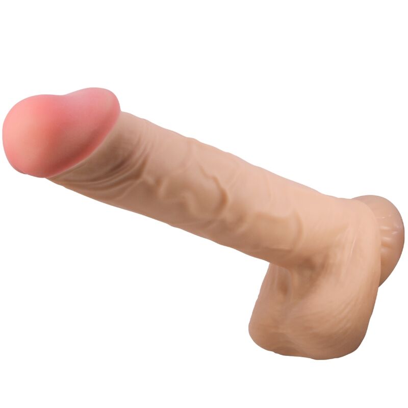 PRETTY LOVE - SLIDING SKIN SERIES REALISTISCHER DILDO MIT GLEITHAUT-SAUGNÄPFEN, HAUTFLEISCH, 26 CM