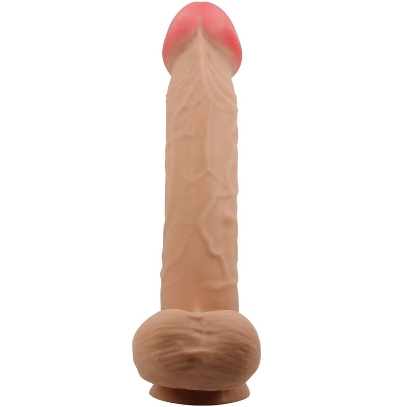 PRETTY LOVE - SLIDING SKIN SERIES REALISTISCHER DILDO MIT GLEITHAUT-SAUGNÄPFEN, HAUTFLEISCH, 26 CM