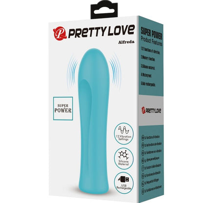 PRETTY LOVE - ALFREDA SUPER POWER VIBRATOR AQUAGRÜN