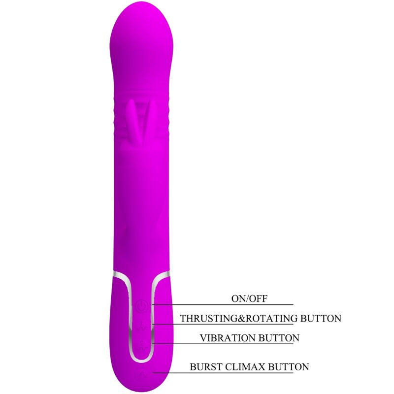 PRETTY LOVE - COALE RABBIT VIBRATOR PERLEN VIOLETT
