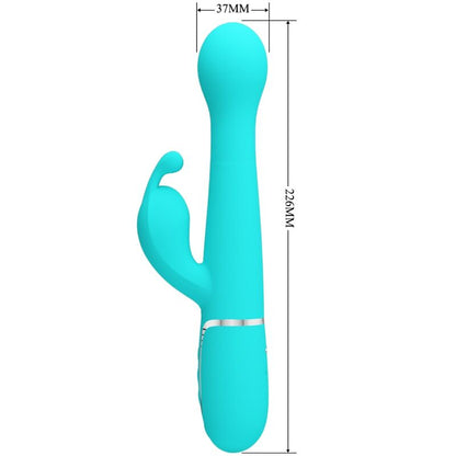 PRETTY LOVE - DEJON RABBIT VIBRATOR 3 IN 1 MULTIFUNKTION AQUA GRÜN