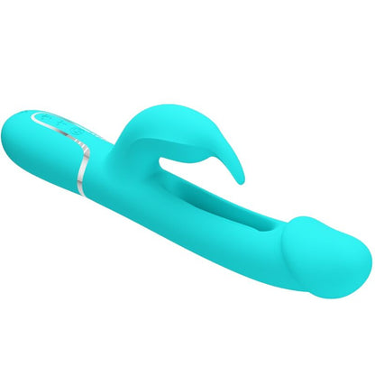 PRETTY LOVE - KAMPAS RABBIT 3 IN 1 MULTIFUNKTIONSVIBRATOR MIT ZUNGE AQUAGRÜN