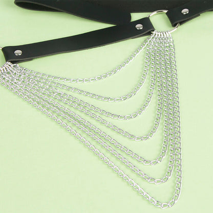 SUBBLIME – LEDERKETTENGÜRTEL SCHWARZ, EINHEITSGRÖSSE