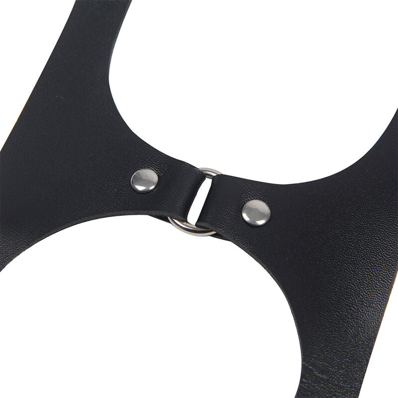 SUBBLIME - GANZKÖRPERHARNESS MIT LEDERSCHNALLEN SCHWARZ EINHEITSGRÖSSE
