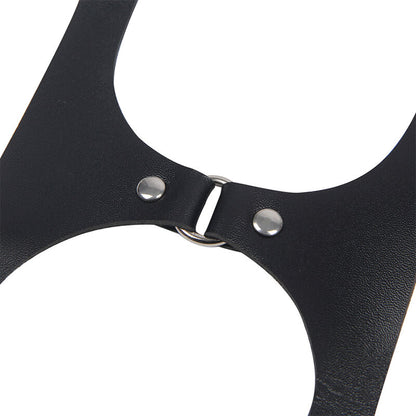 SUBBLIME - GANZKÖRPERHARNESS MIT LEDERSCHNALLEN SCHWARZ EINHEITSGRÖSSE