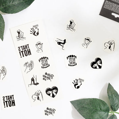 SECRET PLAY – SET MIT 10 TEMPORÄREN TATTOOS DER KINKY COLLECTION