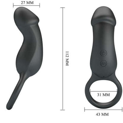 PRETTY LOVE - TRAE RING &amp; VIBRATOR SCHWARZ