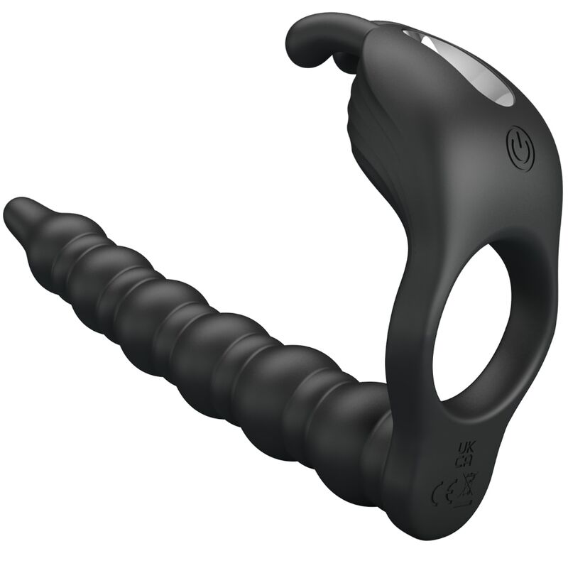 PRETTY LOVE - BLACKNEY PENISRING MIT SCHWARZEM VIBRATOR-PLUG