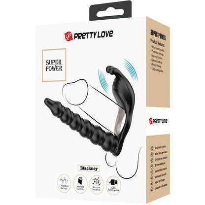 PRETTY LOVE - BLACKNEY PENISRING MIT SCHWARZEM VIBRATOR-PLUG