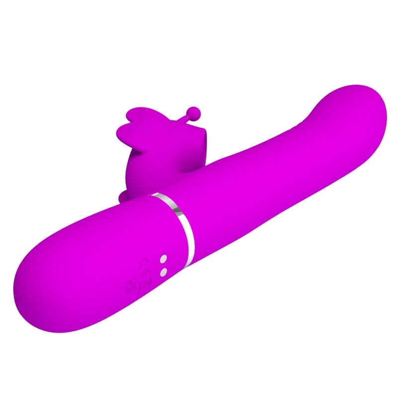 PRETTY LOVE - MULTIFUNKTIONS-RABBIT-VIBRATOR 4 IN 1 SCHMETTERLING FUCHSIA