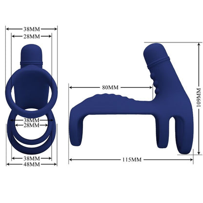 PRETTY LOVE - ELISH VIBRATIONSRING MIT VERLÄNGERUNG BLAU