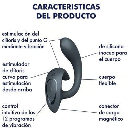 SATISFYER - G FÜR GÖTTIN 1 RABBIT VIBRATOR DUNKELGRAU